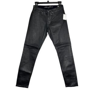 NWT MAVI ALEXA ANKLE Mide Rise Skinny Faux Leather Pants SIZE 26 x 28 Black NEW